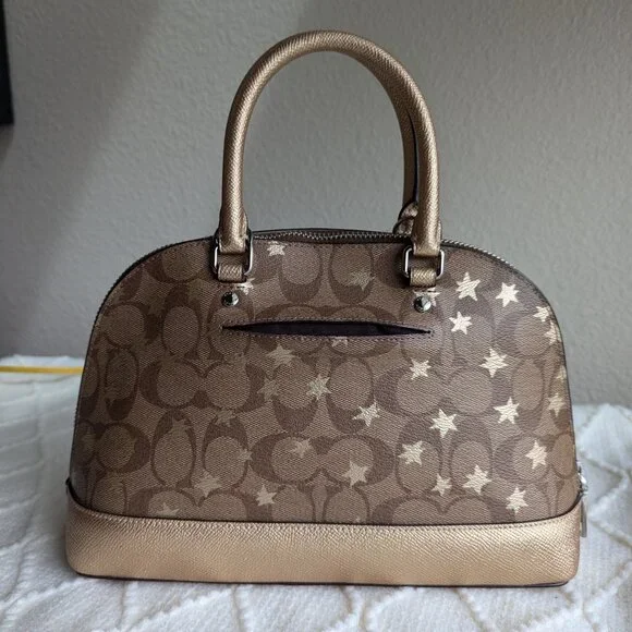 COACH MINI SIERRA SATCHEL IN SIGNATURE CANVAS WITH POP STAR PRINT - Picture 3 of 13